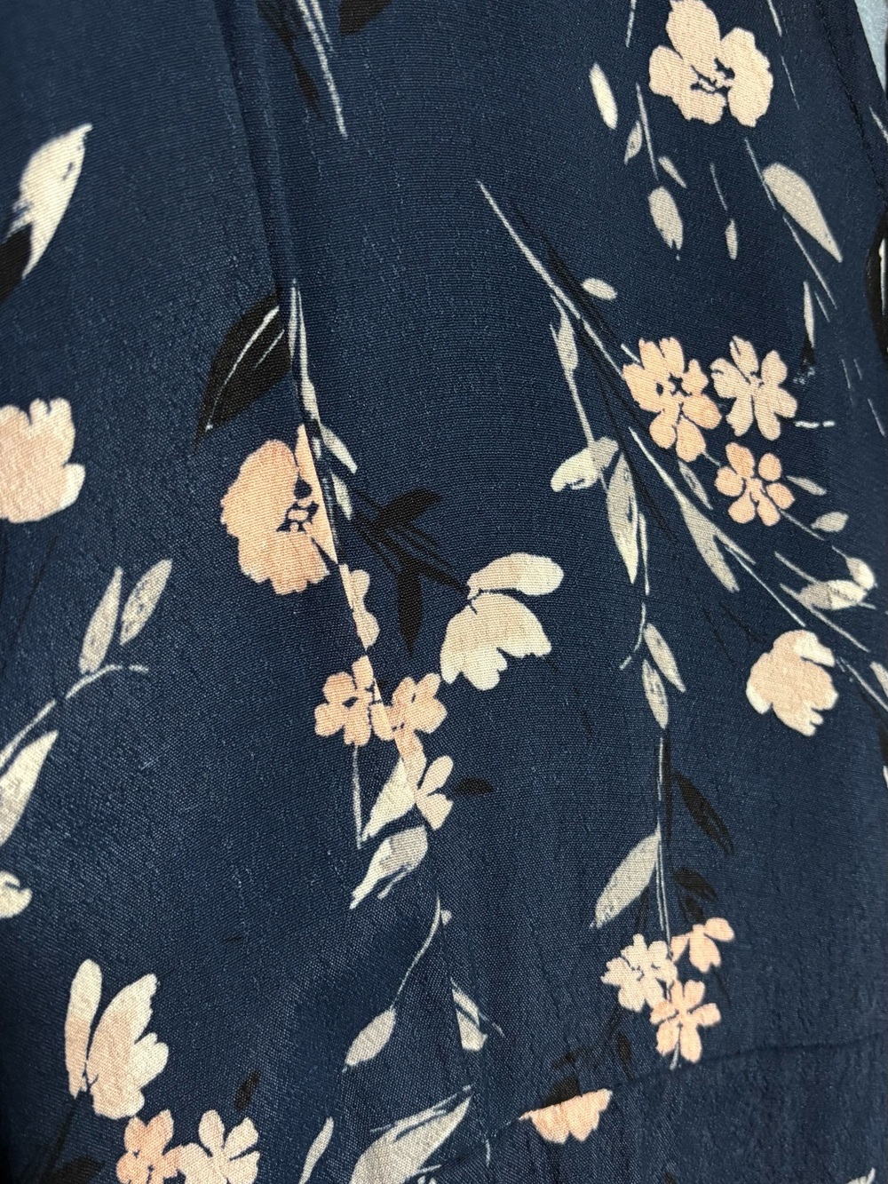 Le Chateau Navy Floral Wrap High-Low Maxi Dress - Picture 6 of 9
